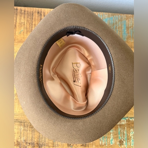 Bailey 100% Wool Fedora Hat w/ Feather Accent – Size Large (Made in USA) - Picture 9 of 16